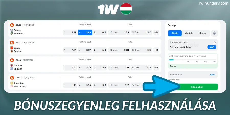Használd a bónuszt az 1w-nél Magyarországon