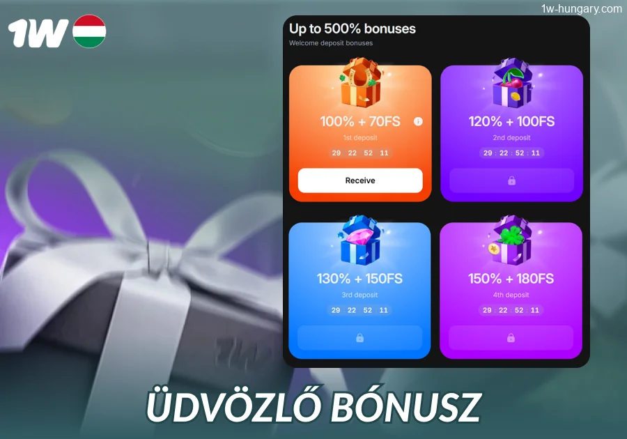 1w Üdvözlő Bónusz Magyaroknak