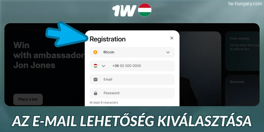 Válasszon egy 1w regisztrációs módot Magyarországon