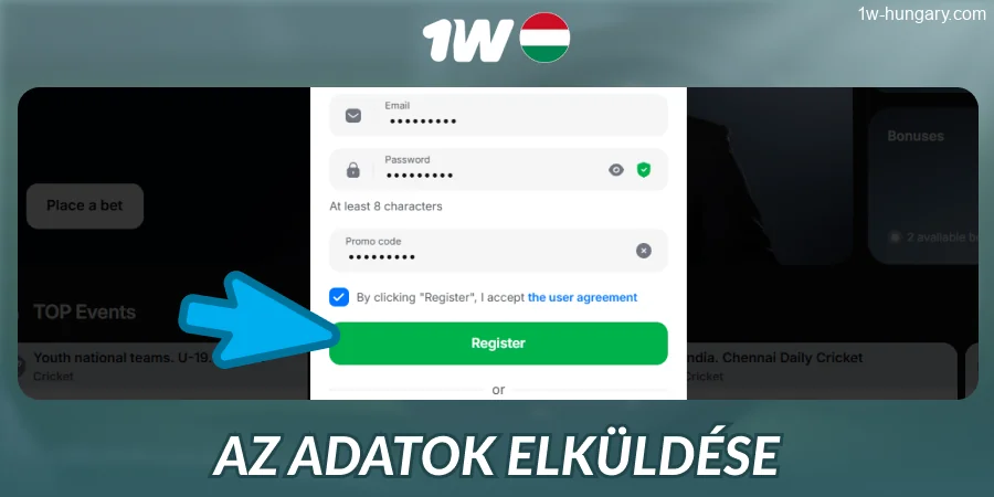 Erősítse meg az 1w regisztrációját Magyarországon