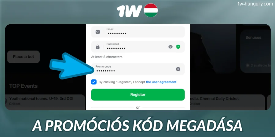 Adjon meg egy promóciós kódot az 1w-nél Magyarországon